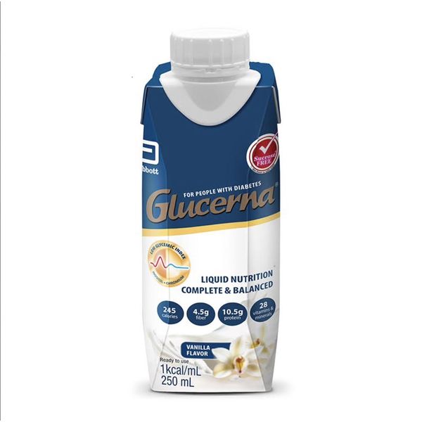 Abbott Glucerna Liquid Vanilla Flavour 250ml x 24 packets