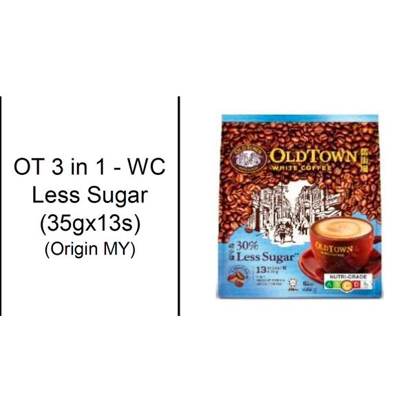 [mfoods] Old Town 3-in-1 White Coffee Less Sugar/Hazenut/Extra Rich/Cane Sugar/Salted Caramel/Coffee&Creamer/Kosong/O Sugar/Classic/Coconut/Pandan [LOCAL SG DELIVERY]