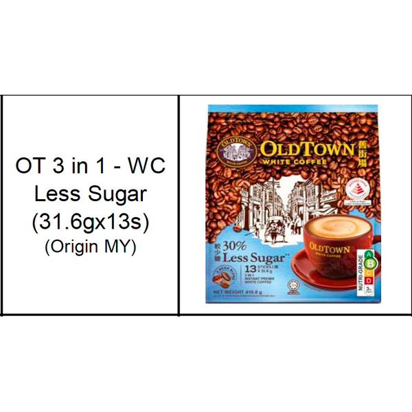 Old Town 3-in-1 White Coffee Less Sugar/Hazenut/Extra Rich/Cane Sugar/Salted Caramel/Coffee&Creamer/Kosong/O…
