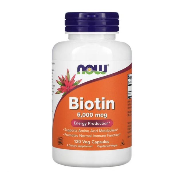 [mfoods] Now Foods Biotin, 5000mcg / 10000mcg Extra Strength, Support Amino Acid Metabolism, Dietary Supplement, Vegan, 120 Caps [LOCAL SG DELIVERY]