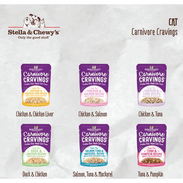 [mPets] Stella & Chewy's Carnivore Cravings Cat Complete Meal or Kibble Topper (2.8 oz Bag) [LOCAL SG DELIVERY]