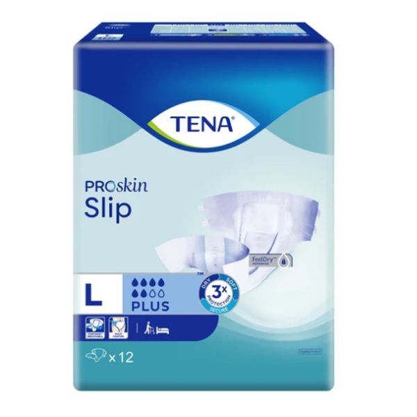 [mobileaid] TENA PROskin Slip Plus L 12's per pack [LOCAL SG DELIVERY]