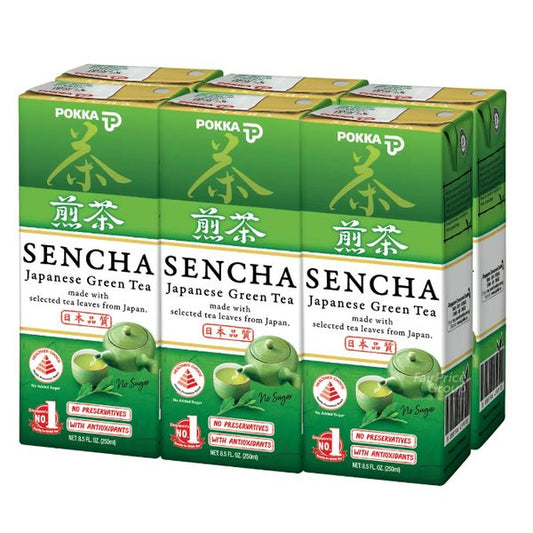 [mfoods] Bundle of 2 cartons Pokka Packet Drink - Sencha Japanese Green Tea - No Sugar 250ml x 24 packets [LOCAL SG DELIVERY]
