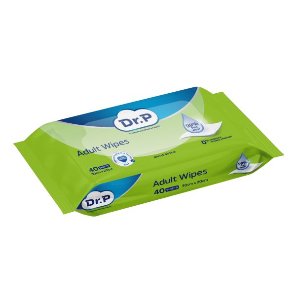 Dr. P Adult Wipes - 40 Sheets (30cm x 20cm) x 12pkts – view 4