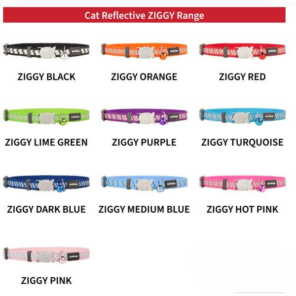 [mPets] RedDingo Cat Collar - Cat Reflective ZIGGY Range (One Size) [LOCAL SG DELIVERY]