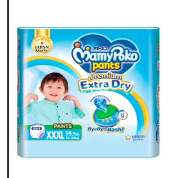 Mamy Poko Extra Dray Pants 26's Medium (7-12kg)/Large (9-14kg)/XLarge (12-17kg)/XXLarge (15-25kg) 26's/XXXLarge (18-35kg) –…