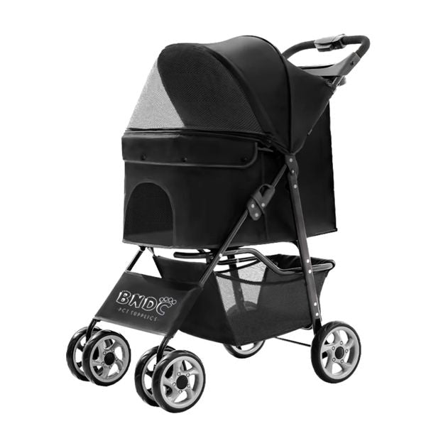 [mPets] BNDC Pet Stroller 102 black/Khaki [LOCAL SG DELIVERY]