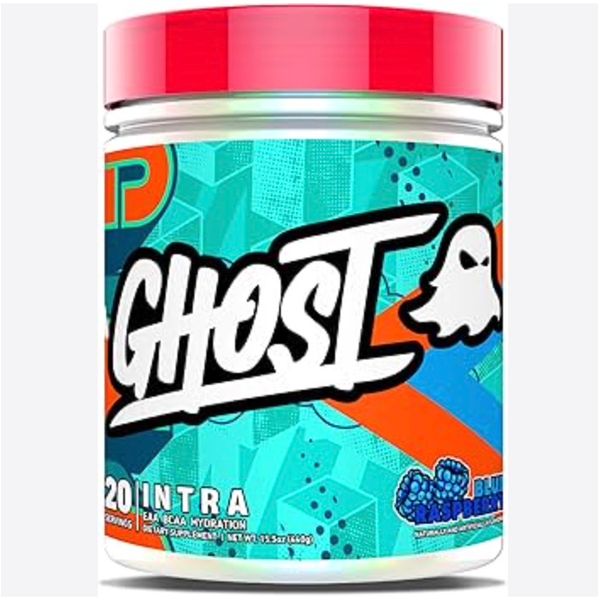 [mfoods] GHOST® INTRA, EAA BCAA, Focus n Hydration w KSM66 n Aquamin Amino Acids Muscle Recovery, Sour Strips Rainbow 20 Servings [LOCAL SG DELIVERY]
