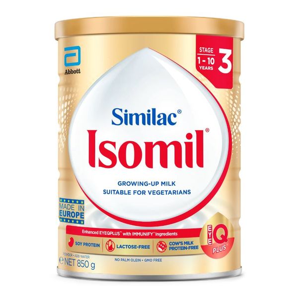 【mobileaid】【Abbott】Isomil IQ IntelliPro Stage 3 Toddler Milk Formula, 1 year onwards, 850g 【LOCAL SG DELIVERY】