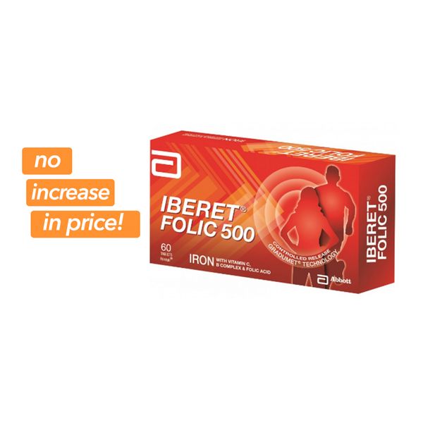 [mobileaid] ABBOTT IBERET FOLIC-500 TABLET 60'S [LOCAL SG DELIVERY]