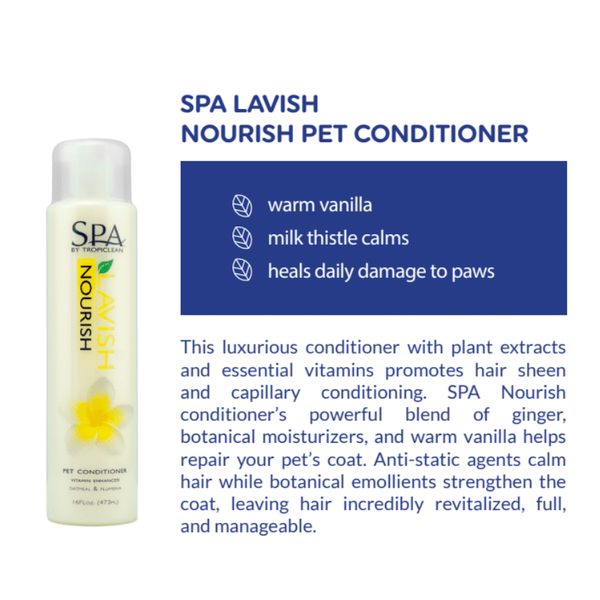 [mPets] TropiClean SPA Lavish Nourish Pet Conditioner/Tear Stain Remover Facial Cleanser [LOCAL SG DELIVERY]