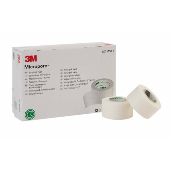 [mobileaid] 3M Micropore Surgical Tape 1 inch x 12 rols w/o dispenser [LOCAL SG DELIVERY]