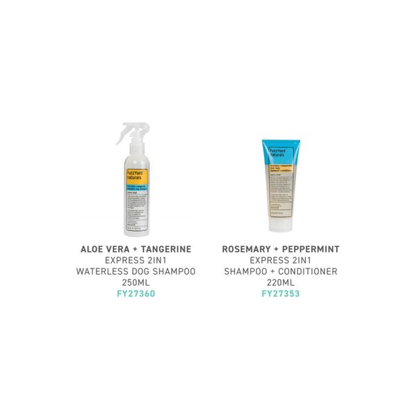 [mPets] FuzzYard Aloe Vera + Tangerine 250ml/ Rosemary + Peppermint 220ml Shampoo+Conditioner for Pets [LOCAL SG DELIVERY]