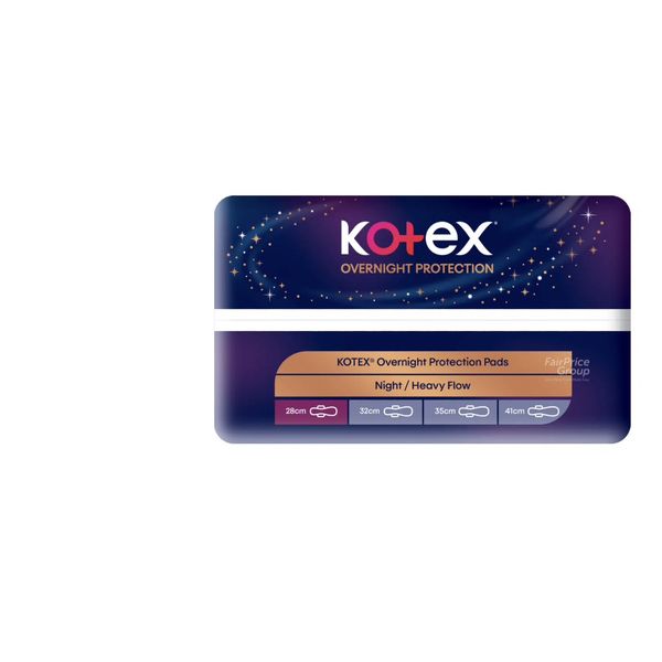 Kotex Soft & Smooth Slim Overnight Wing Pads - 28cm x 20's/32cm x 18's/35cm x 16's/41cm x 14's – view 2