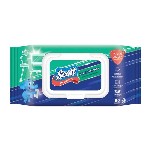 [mobileaid] Scott Protect Multi Purpose Wipes 60's [LOCAL SG DELIVERY]