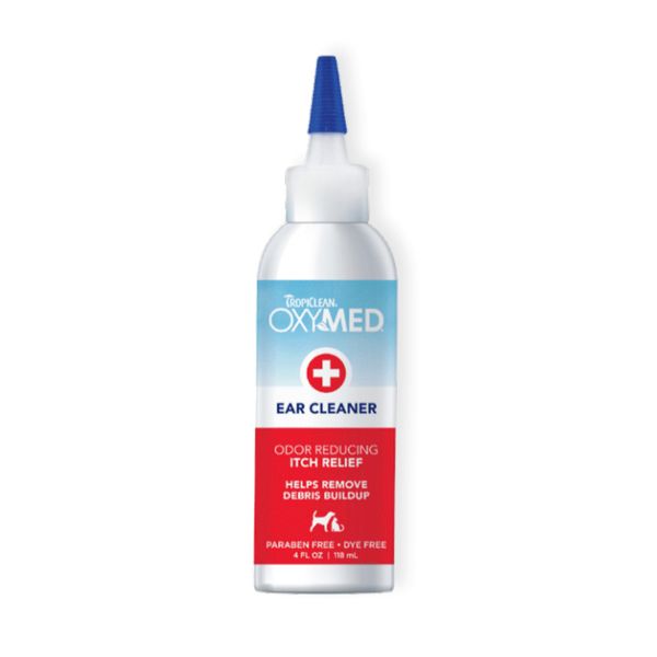 [mPets] TropiClean Oxymed Spray/ Tear Stain Remover (8fl oz), Ear Cleanser & Paw Pad Lotion (4fl oz) [LOCAL SG DELIVERY]
