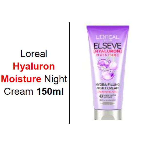 [mobileaid] Loreal Hyaluron Moisture Night Cream 150ml/Hair Serum 80ml [LOCAL SG DELIVERY]