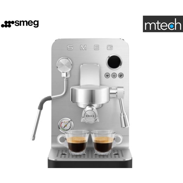 [mtech] Smeg Semi-professional Espresso Coffee Machine EMC02BLMUK in Matte Black/White  [LOCAL WARRANTY] - Matte Black
