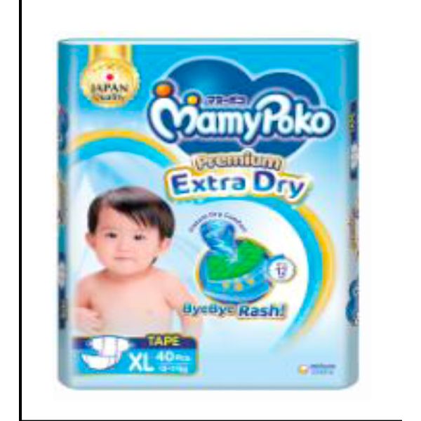 Mamy Poko Extra Dry Tape Newborn (<-5kg)/Small (3-8kg)/Medium (6-11kg)/Large (9-14kg)/XLarge (12-17kg)/XXLarge (15-25kg) –…
