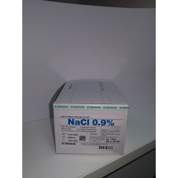 [mobileaid] B.Braun Sodium Chloride NaCI 0.9%. 20x20ml [LOCAL SG DELIVERY]