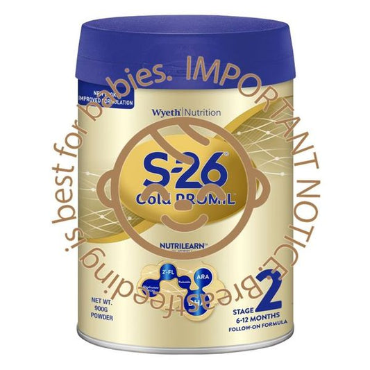 [mkids] Wyeth S-26 GOLD PRO 900g Stage 2 for infants From 6 months Singapore Formulation [LOCAL SG DELIVERY]