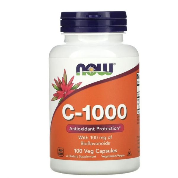 [mfoods] NOW Foods, Vitamin C 1000 with Rose Hips | Bioflavonoids, Sustained Release, Boost Immunity, Antioxidant 100 tablets/Caps [LOCAL SG DELIVERY]