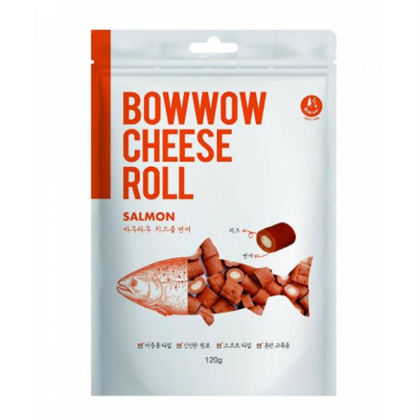 [mPets] Bow Wow Cheese Roll with Chicken/Salmon 120g (Dog Treats) [LOCAL SG DELIVERY]