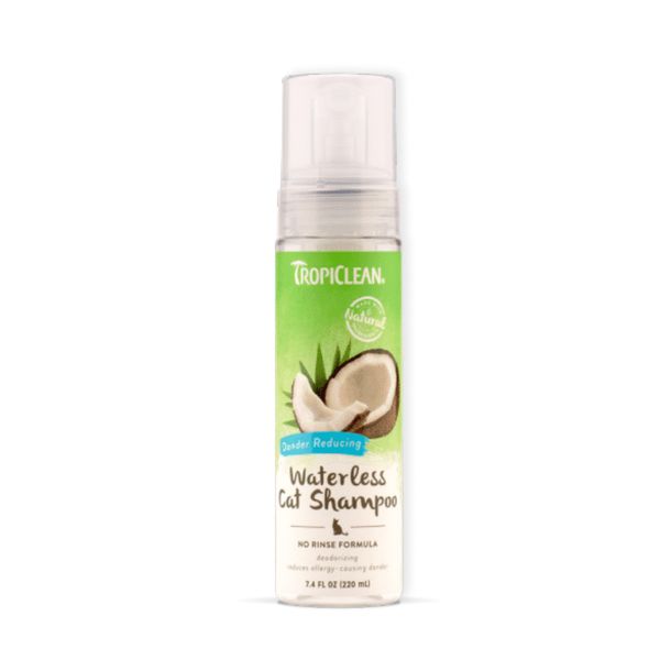 [mPets] TropiClean Waterless Cat Shampoo - For Dander Reduction/Deep Cleaning (7.4fl oz Bottle) [LOCAL SG DELIVERY]