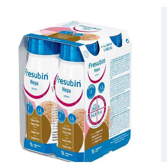 [mobileaid] Fresubin Hepa Cappuccino 200ml/bottle pack of 4 bottles Milk x 2 Packs [LOCAL SG DELIVERY]