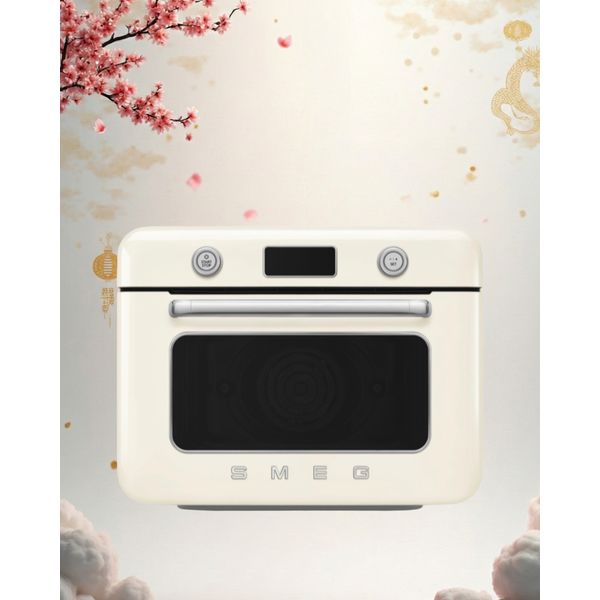 [mtech] Smeg 10-in-1 Multifunction Countertop Combi Steam Oven COF01RDUK Cream/White/Black/Pastel Blue/Pastel Green [LOCAL SG WARRANTY] - White