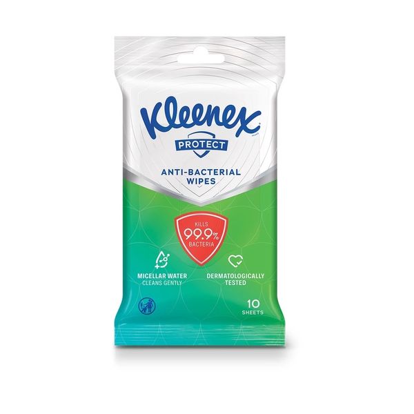[mobileaid] Kleenex Protect Anti-Bacterial Wipes 10's [LOCAL SG DELIVERY]