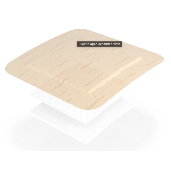 Molnlycke Mepilex Border Flex Lite 7.5cm x 7.5cm/10cm x 10cm 5's – view 2