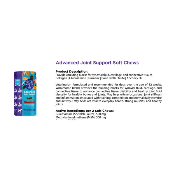 [mPets] NaturVet Advanced Joint Support Soft Chews 90's for Dogs [LOCAL SG DELIVERY]