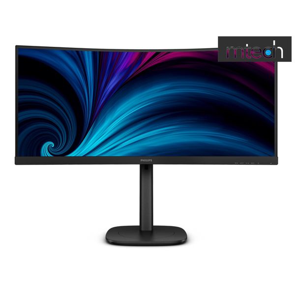 PHILIPS MONITOR 34" 34B2U3600C CURVED (120Hz LED WQHD (DP 1.4, HDMI 2.0, USB-C 3.2 Gen 1) PD 90W SPK USB-C DOCKING)