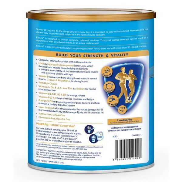 NEW Ensure Life StrengthPro Sucrose-Free Vanilla 800g – view 3