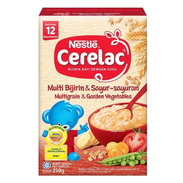 [mobileaid] Nestle Cerelac Multigrain & Garden Vegetables 250g x 24 From 12mths onwards [LOCAL SG DELIVERY]