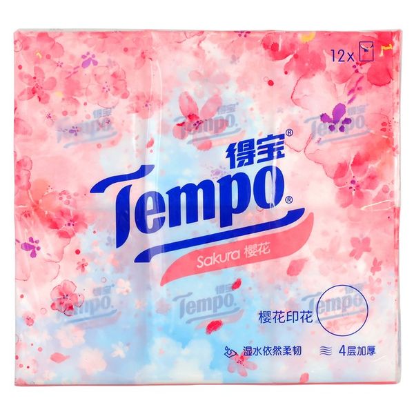 [mobileaid] Scented Tissue Tempo Sakura 4-Ply Pocket Tissue Paper 12 x 7s x 30 (360 packets) [LOCAL SG DELIVERY]
