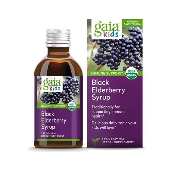 [mobileaid] Gaia Herbs Black Elderberry Syrup 89ml (Kids) [LOCAL SG DELIVERY]
