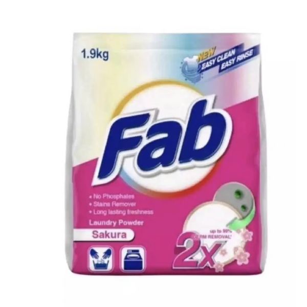 Fab Antibacterial Laundry Powder 1.9kg/Sakura Laundry Powder 1.9kg/Cotton Powder 2kg/White Powder 2kg – view 2
