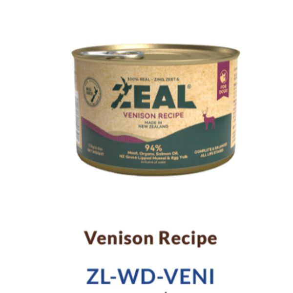 [mPets] Zeal Canned Dog Wet Food - 94% Meat Content - Ethically Sourced From New Zealand (170g Can) [LOCAL SG DELIVERY]