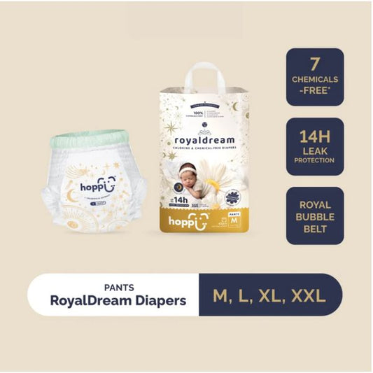 [mkids] hoppi RoyalDream Baby Diaper Pants Medium (M)/Large (L)/Extra Large (XL)/ Extra Extra Large (XXL) [LOCAL SG DELIVERY]