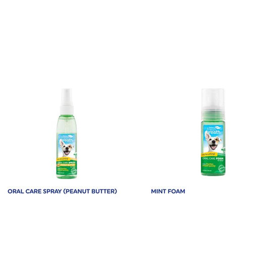 [mPets] TropiClean Oral Care ‚Äì Spray (4oz) & Foam (4.5oz) for Dogs; Drops (2.2oz) for Cats & Dogs [LOCAL SG DELIVERY]