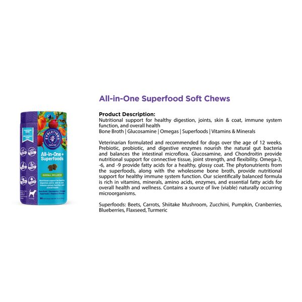 [mPets] NaturVet All-In-One Superfood Soft Chews 90's for Dogs [LOCAL SG DELIVERY]