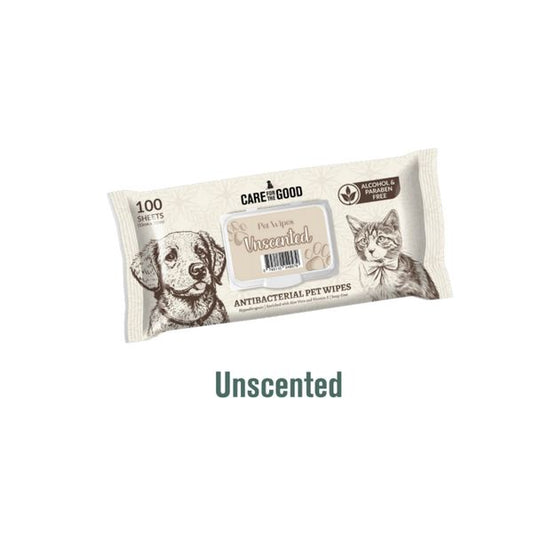[mPets] Care For The Good Unscented/Baby Powder/Lavender/Aloe Vera/Floral/Forest/Pomegranate 100 pet wipes in one pack [LOCAL SG DELIVERY]