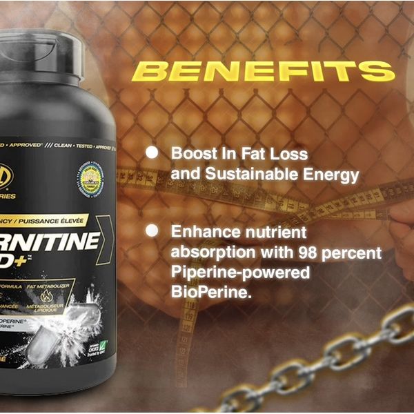 PVL Carnitine Gold+, L- Carnitine Supplement, Metabolic Energizer for Fat Burning, Rapid Absorption, 228 Vege Caps – view 2