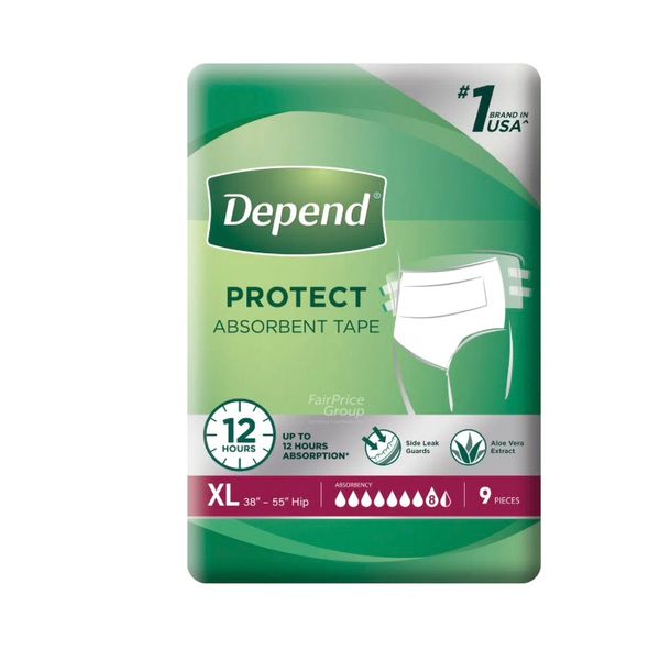 Depend Protect Absorbent Unisex Adult Diaper Pants/Tape M/L/XL – view 3