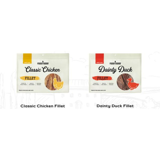 [mPets] Food For The Good Classic Chicken/Dainty Duck Fillet Party Bag for Dogs and Cats [LOCAL SG DELIVERY]