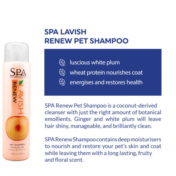 [mPets] TropiClean SPA Lavish Fresh/Lavish/Pure/Comfort Pet Shampoo 16 fl.oz/1 Gallon [LOCAL SG DELIVERY]