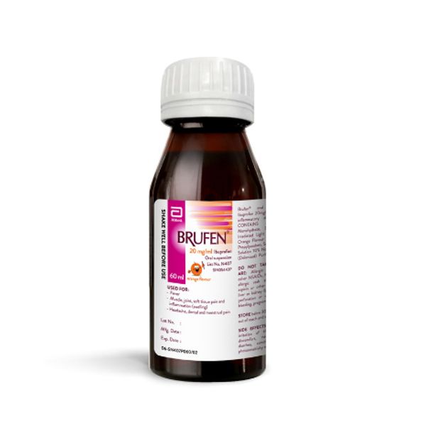 [mobileaid] Brufen Brufen 20mg/ml (Orange Flavour) Oral Suspension 60ml [LOCAL SG DELIVERY]