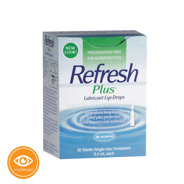 [mobileaid] Allergan Refresh Plus Lubricant Eye Drops 0.4ml x 30s [LOCAL SG DELIVERY]